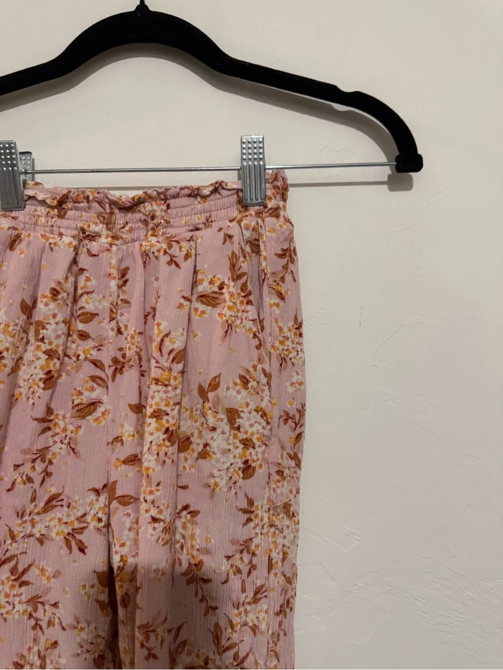 CHELSEA & VIOLET Girls Floral 2-Piece Set Smocked Top & Wide Leg Pants Size S